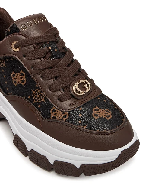 Жіночі кросівки Guess з екошкіри коричневі - фото 5 - Miraton