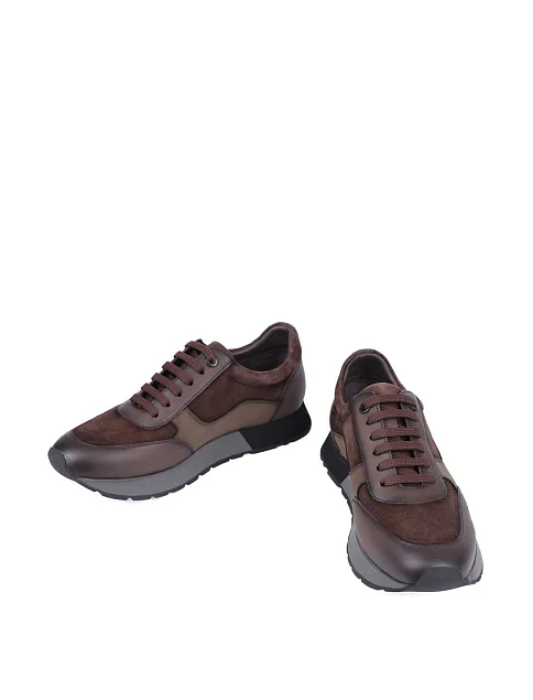 Чоловічі кросівки MIRATON шкіряні коричневі - фото 5 - Miraton