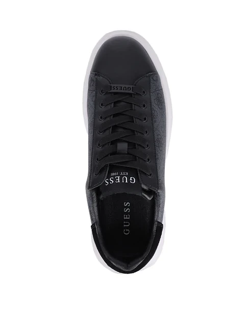 Мужские кеды Guess из экокожи черные - фото 2 - Miraton