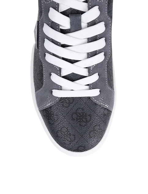 Мужские кеды Guess из экокожи серые - фото 4 - Miraton