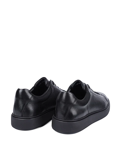 Мужские кеды MIRATON кожаные черные - фото 4 - Miraton