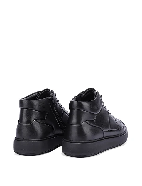 Мужские ботинки MIRATON кожаные черные - фото 4 - Miraton