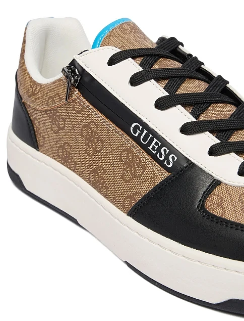 Мужские кеды Guess из экокожи бежевые - фото 6 - Miraton