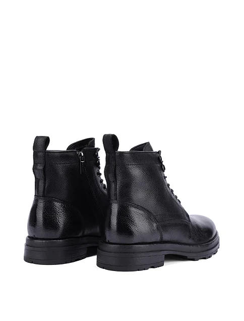 Мужские ботинки кожаные черные - фото 4 - Miraton