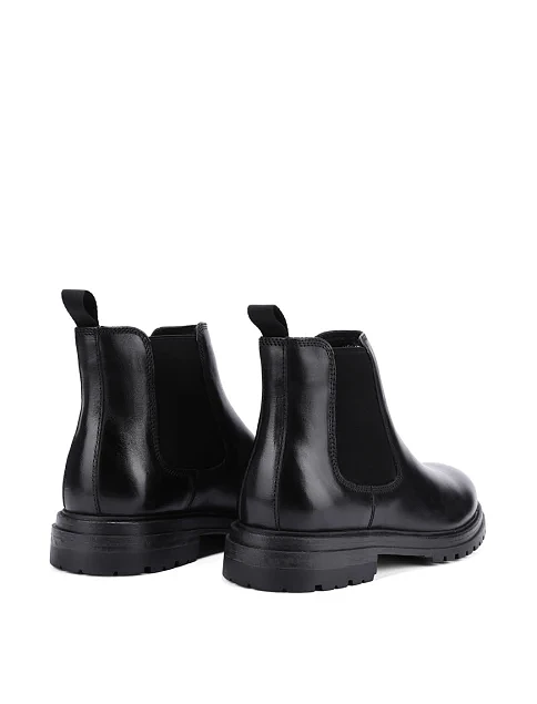 Мужские ботинки челси кожаные черные - фото 4 - Miraton