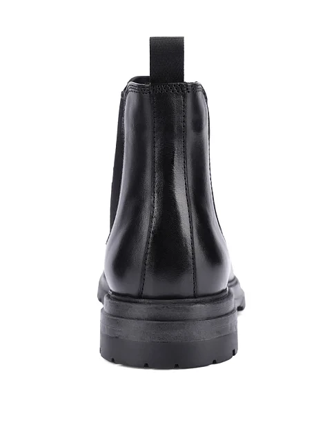 Мужские ботинки челси кожаные черные - фото 5 - Miraton