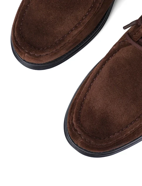 Чоловічі туфлі Miguel Miratez замшеві коричневі - фото 5 - Miraton