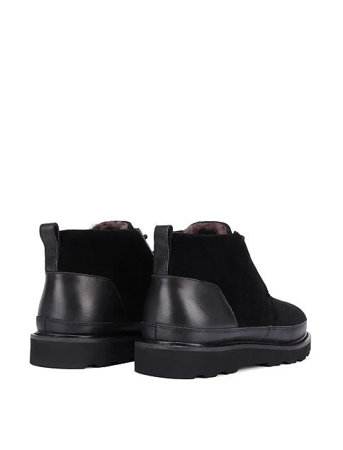 Мужские угги замшевые черные - фото 4 - Miraton