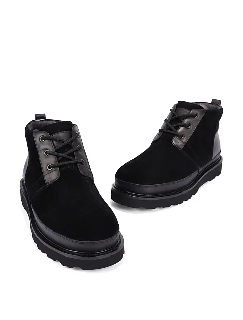 Мужские угги замшевые черные - фото 5 - Miraton