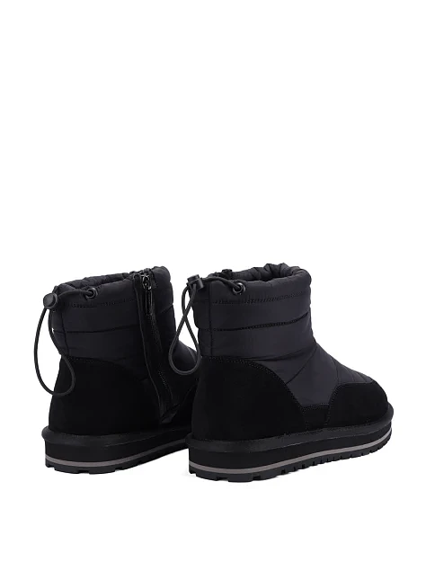 Мужские угги тканевые черные - фото 4 - Miraton