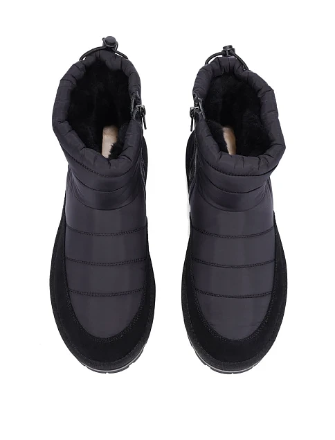 Мужские угги тканевые черные - фото 5 - Miraton