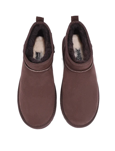 Мужские угги замшевые коричневые - фото 5 - Miraton