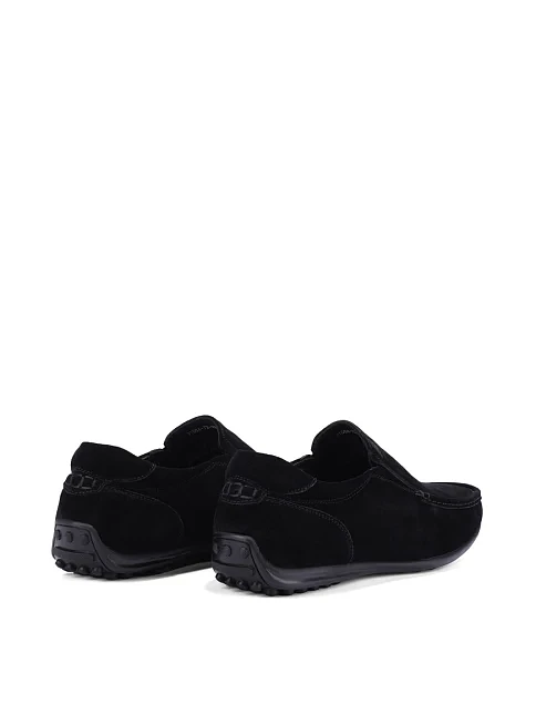 Мужские мокасины замшевые черные - фото 4 - Miraton