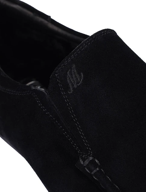 Мужские мокасины замшевые черные - фото 5 - Miraton