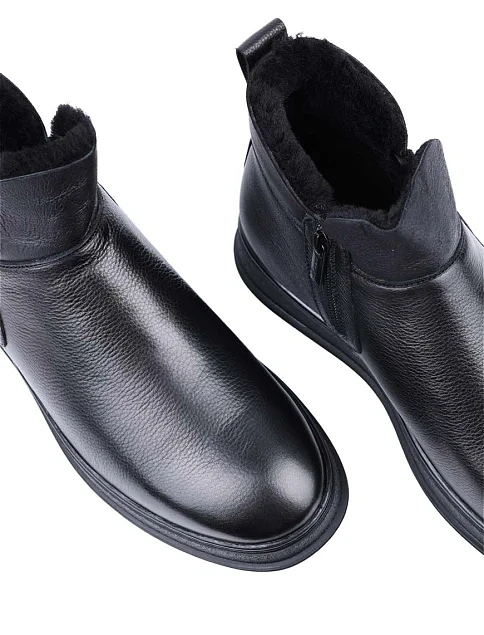 Мужские ботинки Miguel Miratez кожаные черные - фото 5 - Miraton