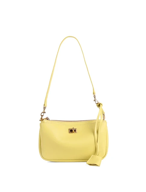 Женская сумка через плечо MIRATON кожаная желтая - фото 1 - Miraton