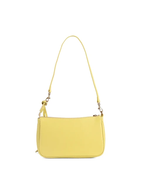 Женская сумка через плечо MIRATON кожаная желтая - фото 4 - Miraton