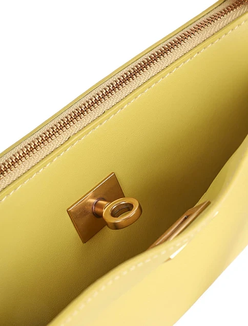 Женская сумка через плечо MIRATON кожаная желтая - фото 5 - Miraton