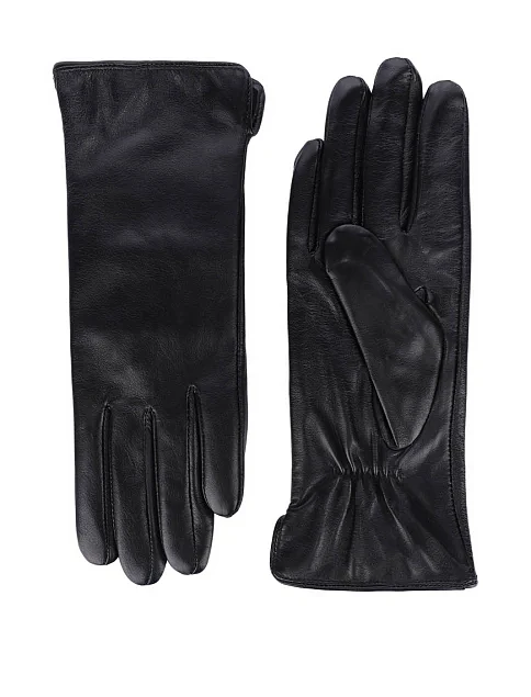 Рукавички шкіряні чорні - фото 1 - Miraton