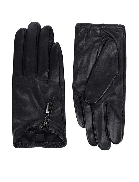 Рукавички шкіряні чорні - фото 1 - Miraton