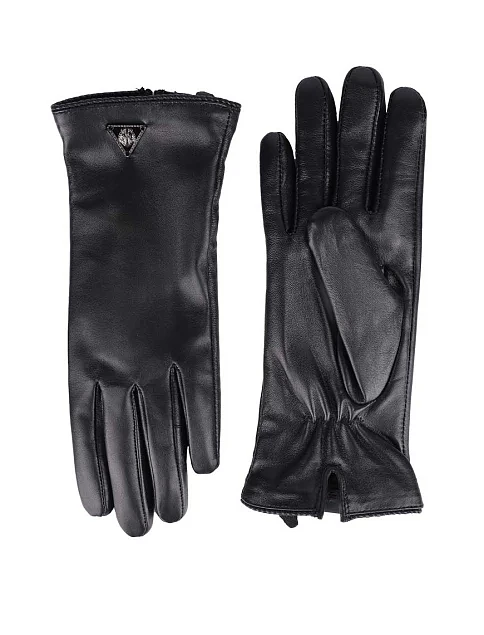 Рукавички шкіряні чорні - фото 1 - Miraton