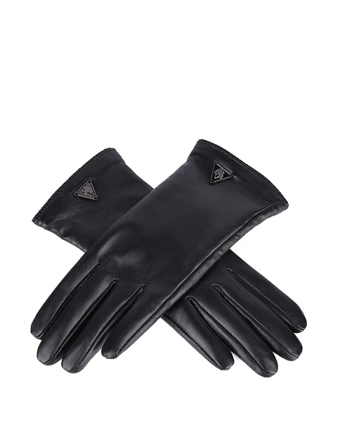 Рукавички шкіряні чорні - фото 2 - Miraton