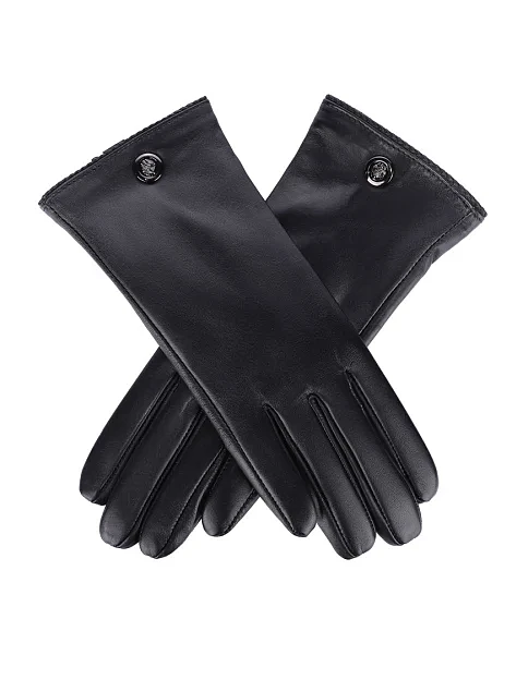 Рукавички шкіряні чорні - фото 2 - Miraton