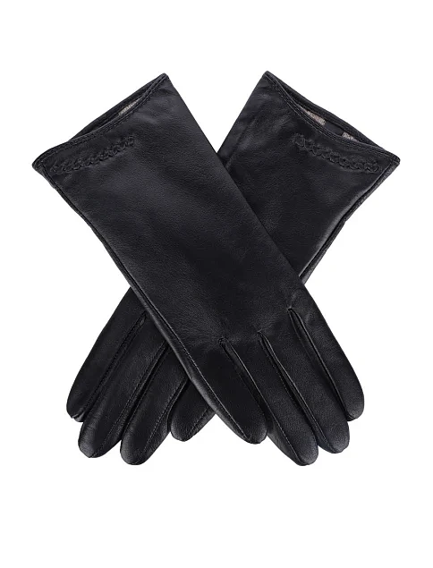 Рукавички шкіряні чорні - фото 2 - Miraton