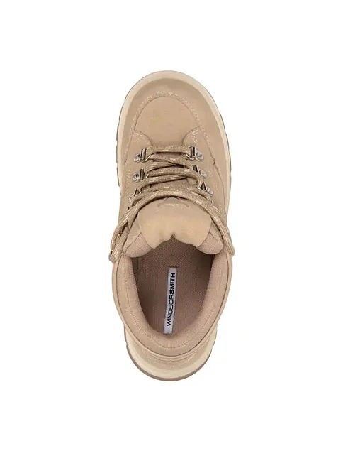 Женские кроссовки WINDSOR SMITH велюровые бежевые - фото 3 - Miraton