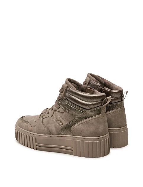 Женские ботинки кожаные бежевые - фото 3 - Miraton