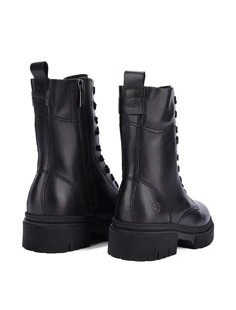 Женские ботинки Tamaris кожаные черные - фото 4 - Miraton