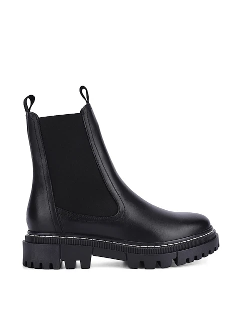 Женские ботинки челси Tamaris кожаные черные - фото 1 - Miraton