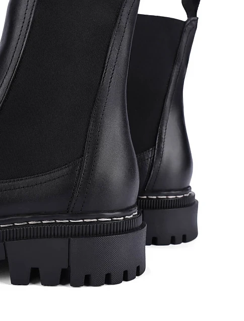 Женские ботинки челси Tamaris кожаные черные - фото 2 - Miraton