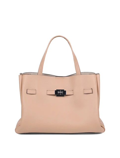 Женская сумка тоут из экокожи бежевая - фото 1 - Miraton