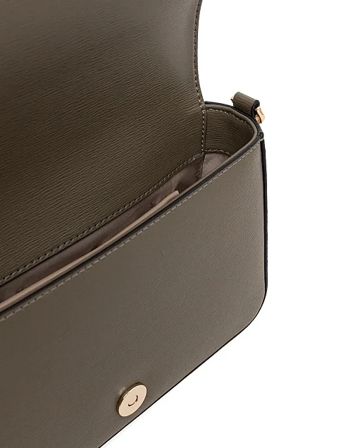 Женская сумка кросс-боди кожаная зеленая - фото 4 - Miraton