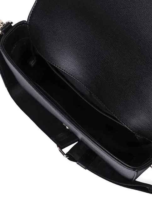 Женская сумка кросс-боди кожаная черная - фото 5 - Miraton