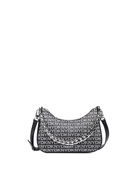 Женская сумка через плечо из экокожи черная - фото 1 - Miraton