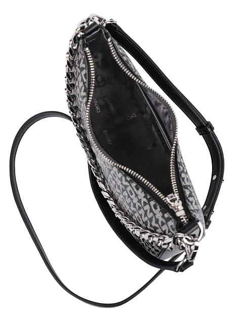 Женская сумка через плечо из экокожи черная - фото 5 - Miraton