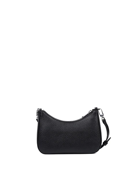 Женская сумка через плечо из экокожи черная - фото 3 - Miraton