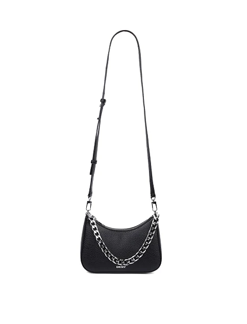 Женская сумка через плечо из экокожи черная - фото 4 - Miraton