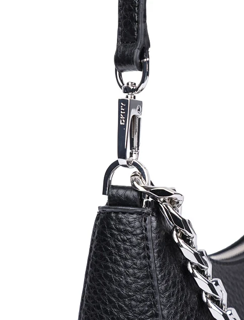 Женская сумка через плечо из экокожи черная - фото 5 - Miraton