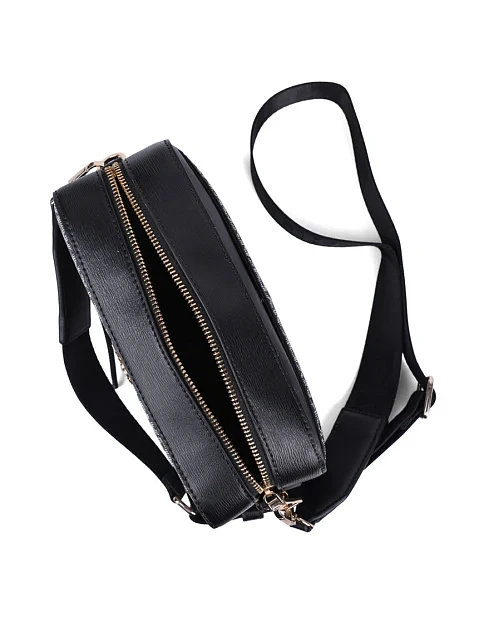 Женская сумка кросс-боди из экокожи черная - фото 5 - Miraton