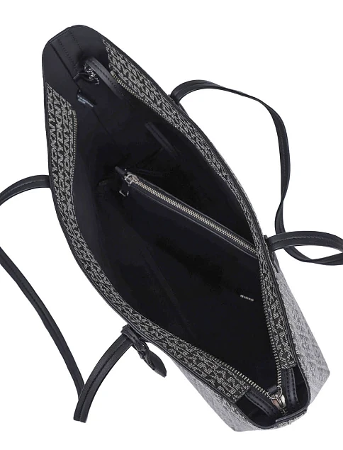 Женская сумка тоут из экокожи черная - фото 7 - Miraton