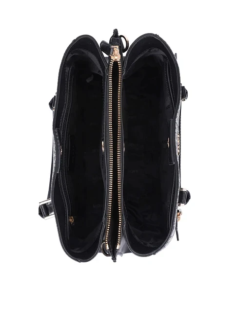 Женская сумка тоут из экокожи черная - фото 6 - Miraton