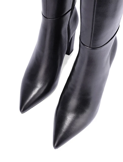 Женские сапоги Attizzare кожаные черные - фото 5 - Miraton
