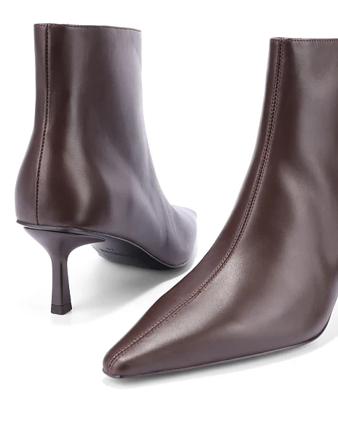 Женские ботинки MIRATON кожаные коричневые - фото 2 - Miraton