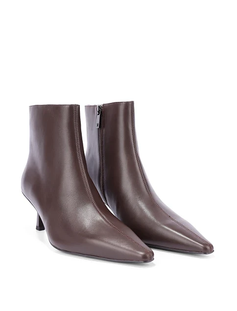 Женские ботинки MIRATON кожаные коричневые - фото 3 - Miraton