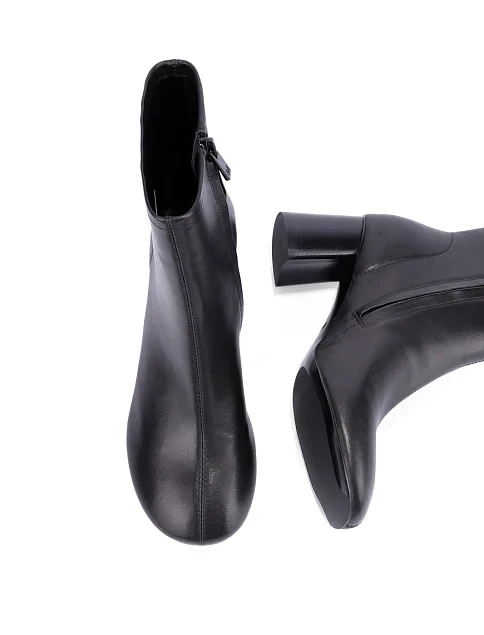 Женские ботинки кожаные черные - фото 5 - Miraton