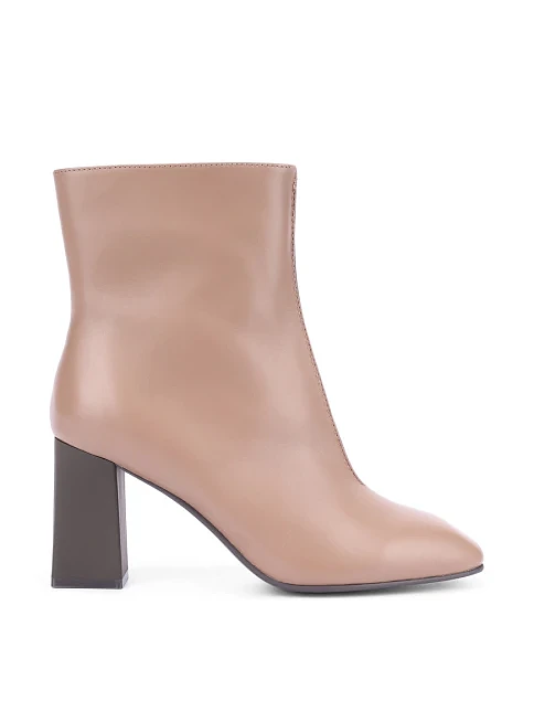 Женские ботинки MIRATON кожаные бежевые - фото 1 - Miraton