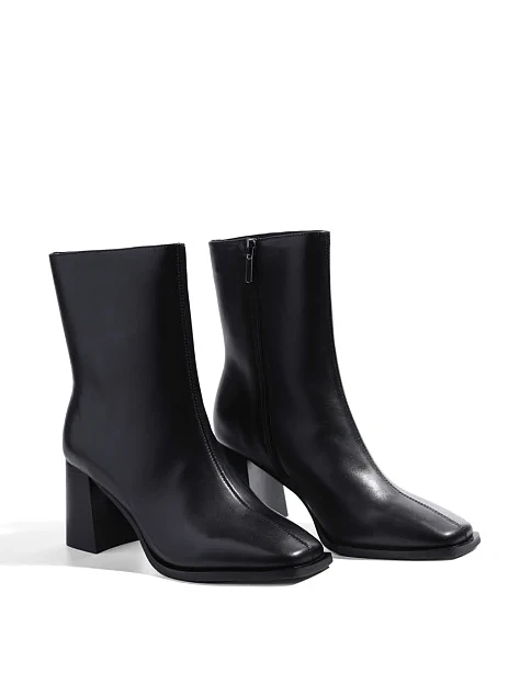 Женские ботинки MIRATON кожаные черные - фото 3 - Miraton